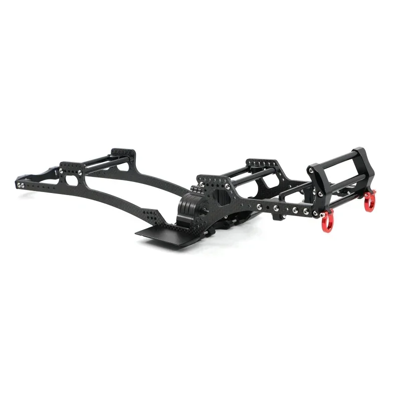 Carbon Fiber Chassis Kit Frame Rail Skid Plate Gearbox Bumper Set For Axial SCX10 1/10 RC Crawler Car DIY Upgrades