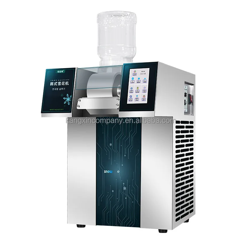Máquina Bingsu coreana completamente automática de 180 kg/día, máquina eléctrica Schneeflocken-Eismaschine para leche, nieve, refrigeración por agua helada automática