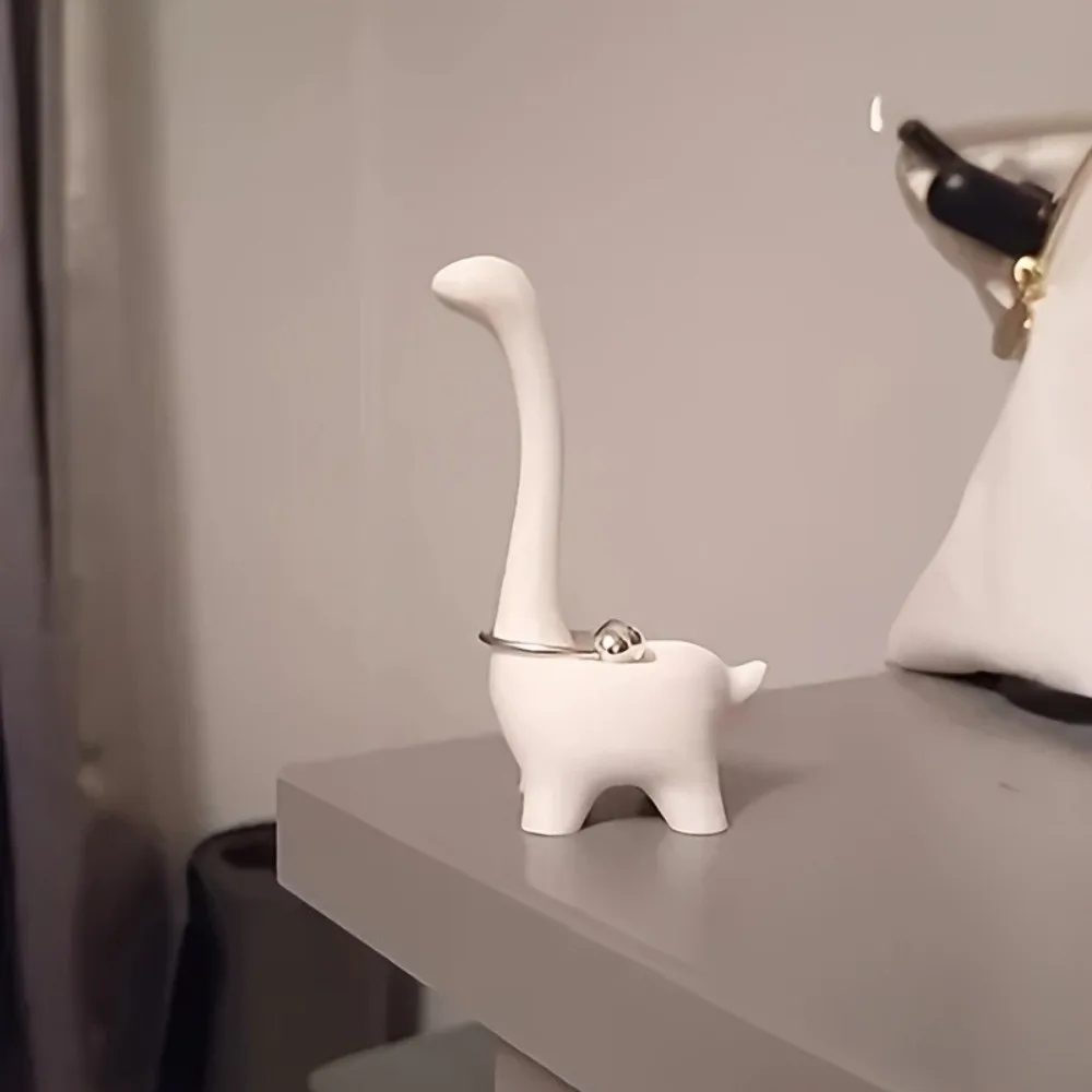 Cute 3D Print Dinosaur Jewelry Storage Rack Cute Home Ornaments Alpaca Ring Storage Rack Exquisite Decoration Crafts Living Room