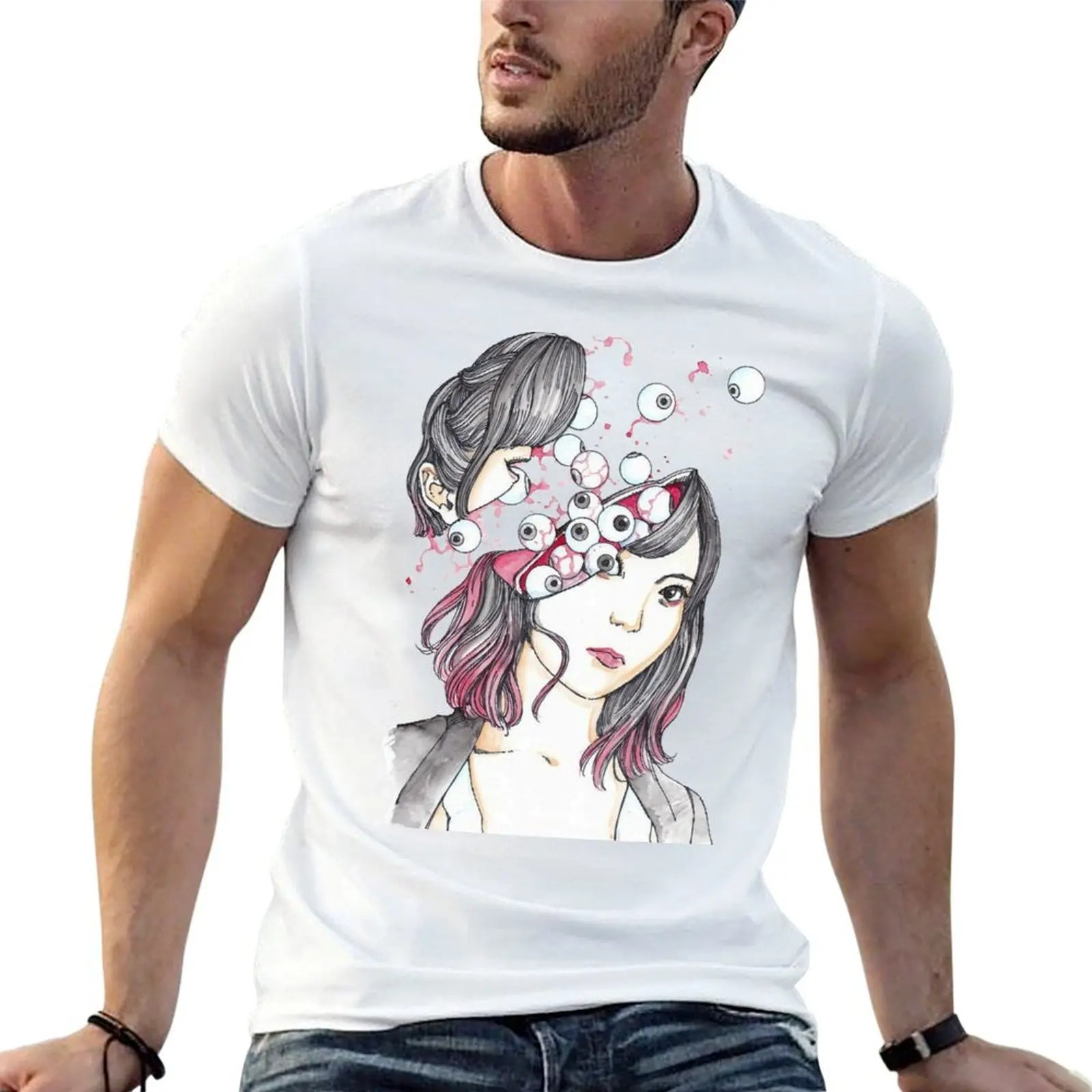 Eyeballs T-Shirt Athletic Quick Dry T-Shirt for Men