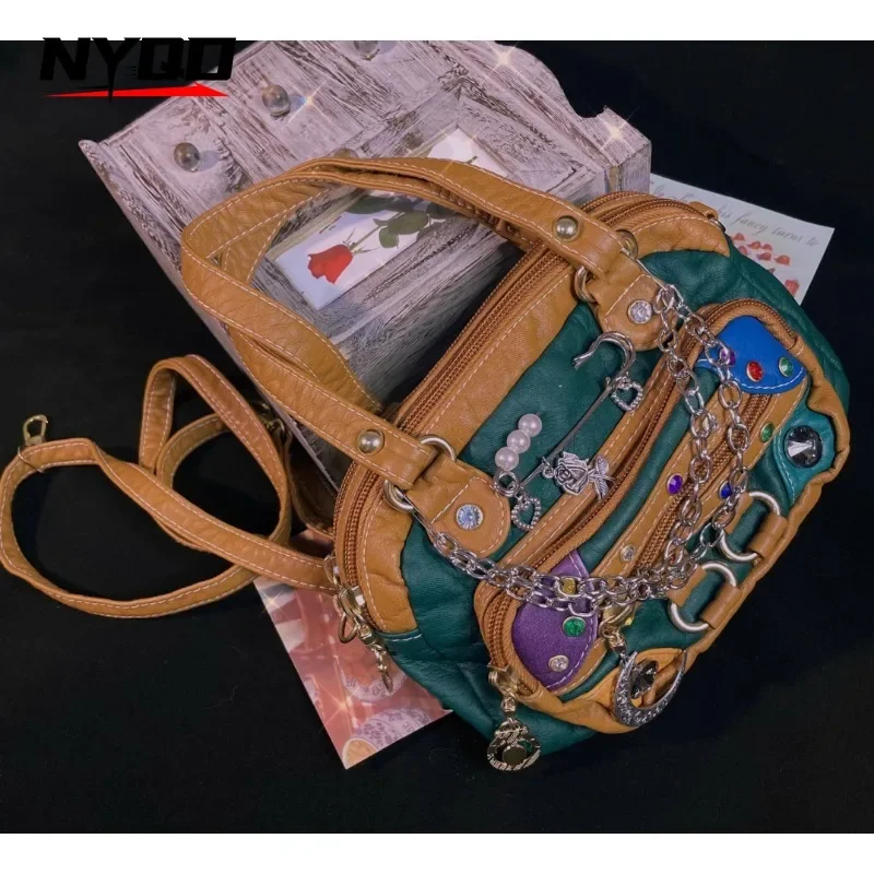 Hot！Gothic Lolita Retro Vintage Women Handbag Designer Chain Doll Shoulder Bag Ladies Y2k Spice Girls Subculture Crossbody Bag