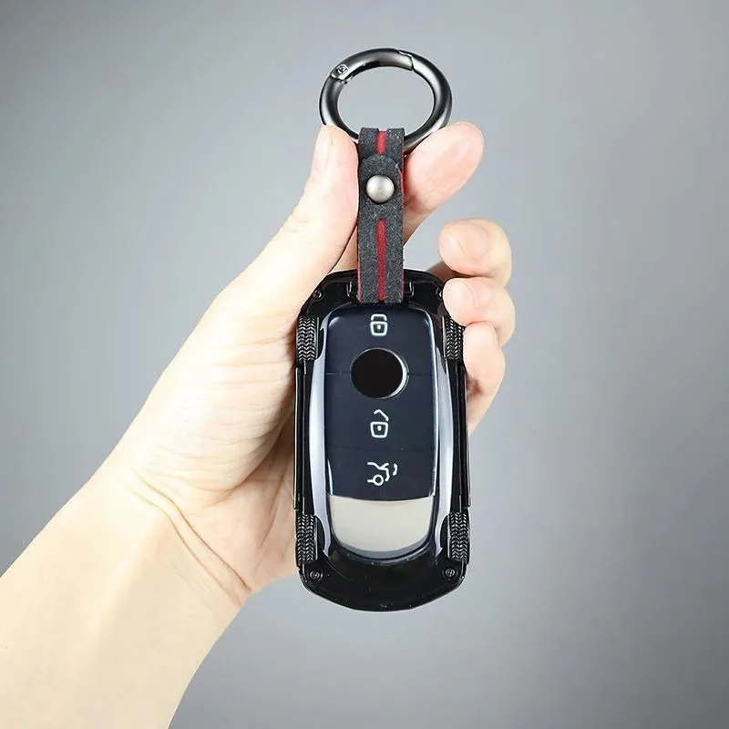 Car Styling For Mercedes Benz C E Class GLC 300L E300l  E260 E350 A200 Car Key Case Cover Remote Car Key Case Cover Fob Keychain