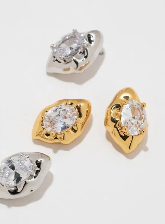 

Латунные серьги с цирконием 18K AAA в стиле панк