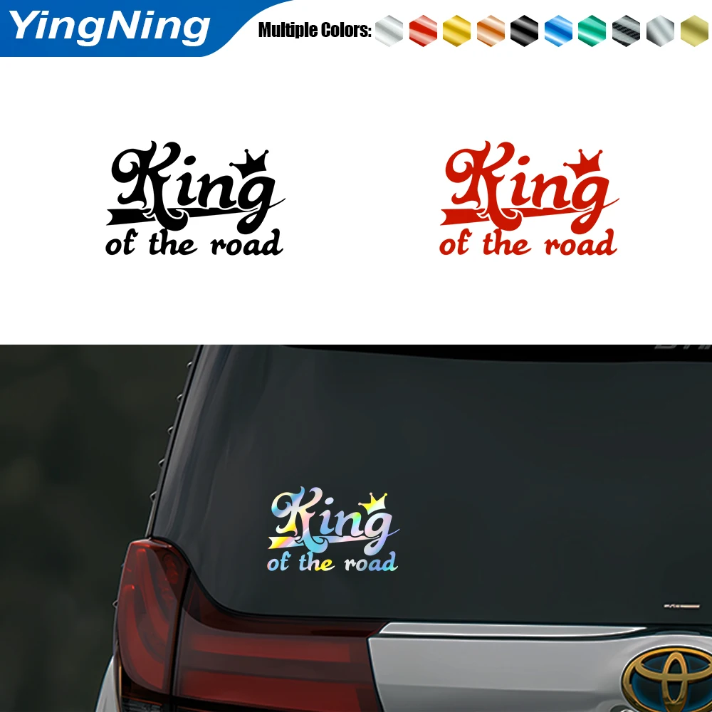 

King of the road Fashion Car Sticker Reflective DIY Pattern Automobiles Bumper Exterior Decoration Vinyl Decals Accessories