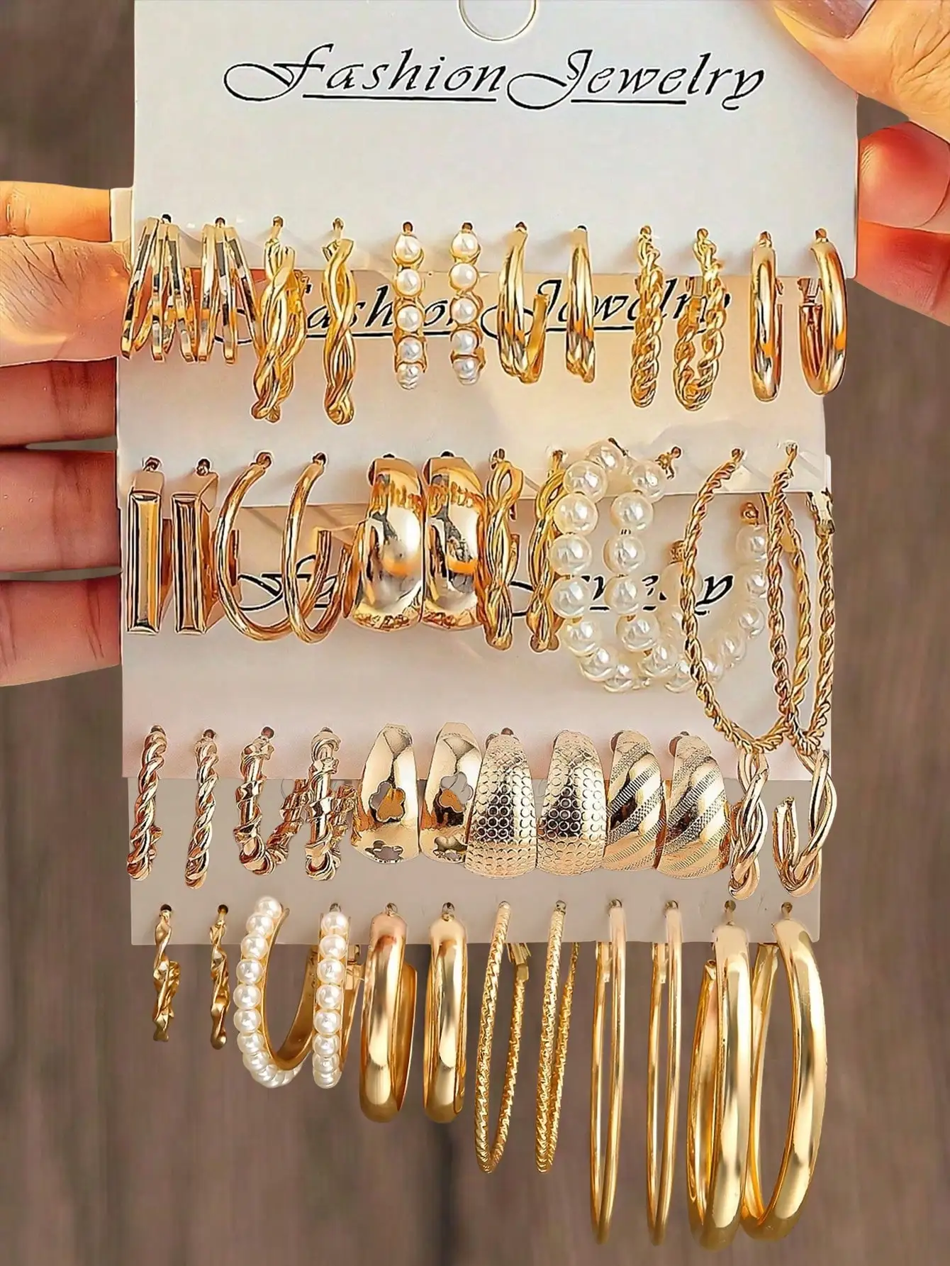 

Набор серег-колье золотистого цвета с искусственным жемчугом, 36/24/12 шт., в стиле бохо, для повседневной носки и вечеринок