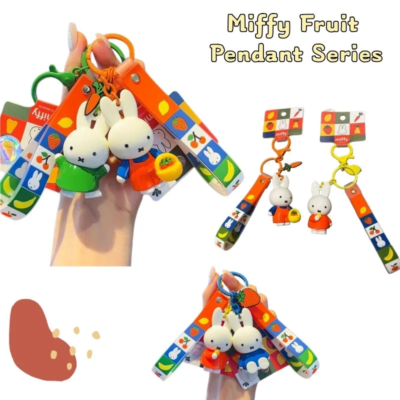 

Official Miffy Plush Doll Bag Charm, Cute Cartoon Keychain & Couple's Keyring Mini Pendant