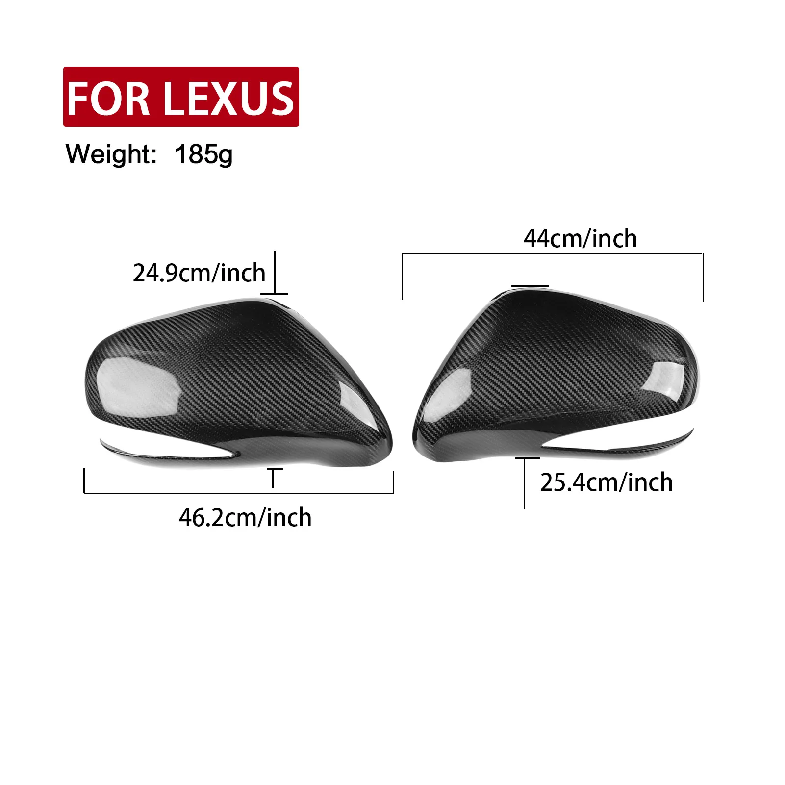 LHD Side Rearview Side Mirror Cover For Lexus IS ES IS250 IS350 ES250 ES350 2008-2016 Reversing Mirror Cap Mirror Trim