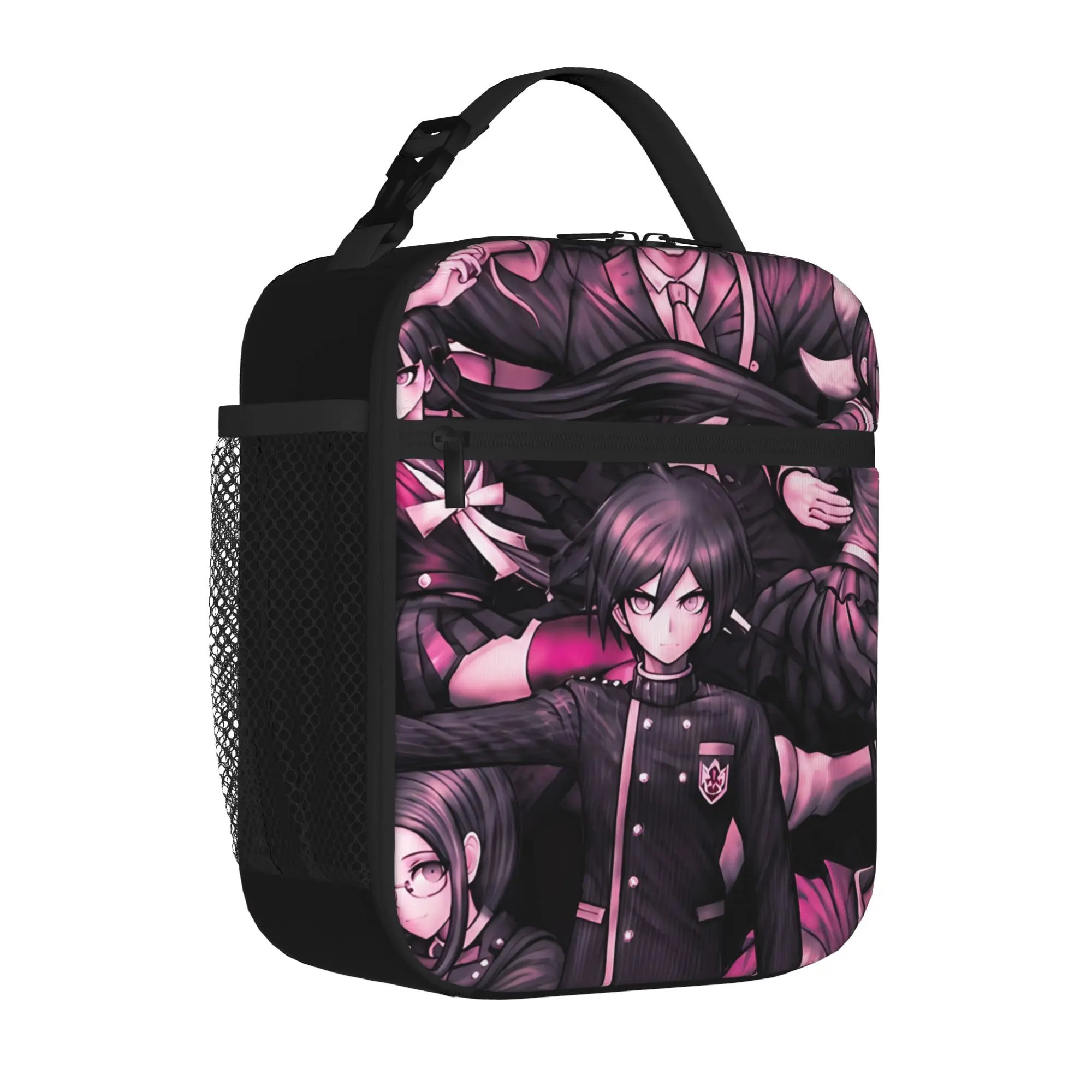 1 Piece Zipper Closure Dark Academy  Storage Bag Pocket Danganronpa School Lunch Food Box Reusable For Lunch Food Bag