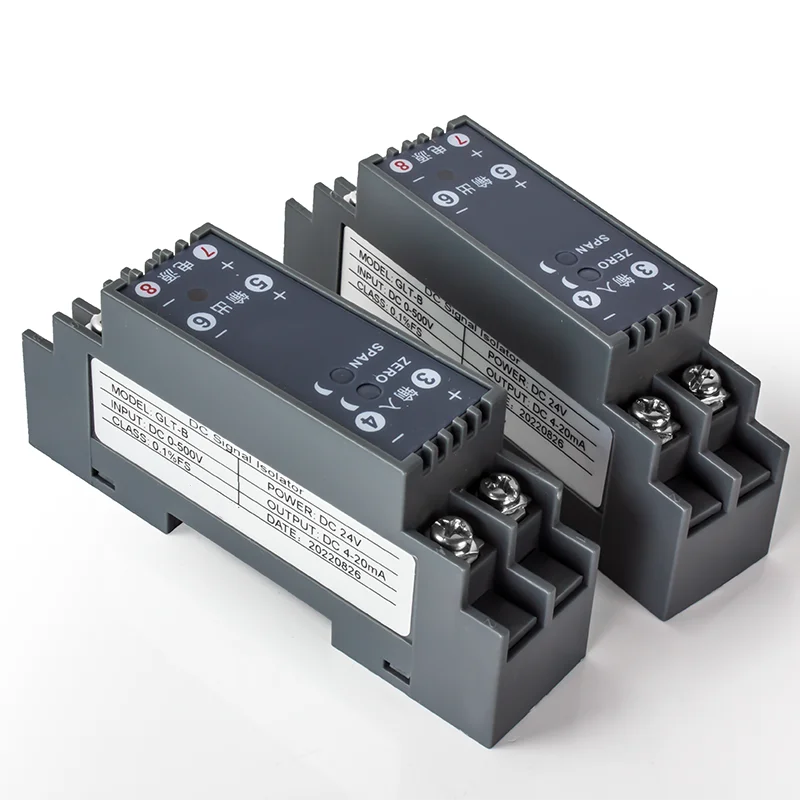 DC 24 V Analoger Signalkonverter 4–20 mA auf 0–10 V Analoger Signalisolator 1 In 1 Out Starke Vielseitigkeit Signalisolationsverteiler