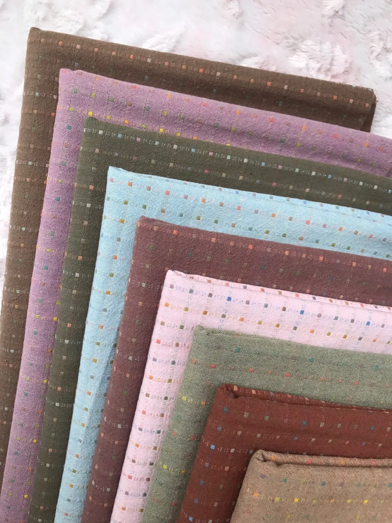 50*145cm  Plaid Vintage Japanese Yarn Dyed Cotton Fabric DIY Patchwork Sewing Purse Quilting Craft Accessoris Fabric