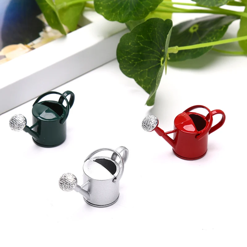 Metal Dollhouse Miniature Watering Can Handicrafts Model Dollhouse Decoration