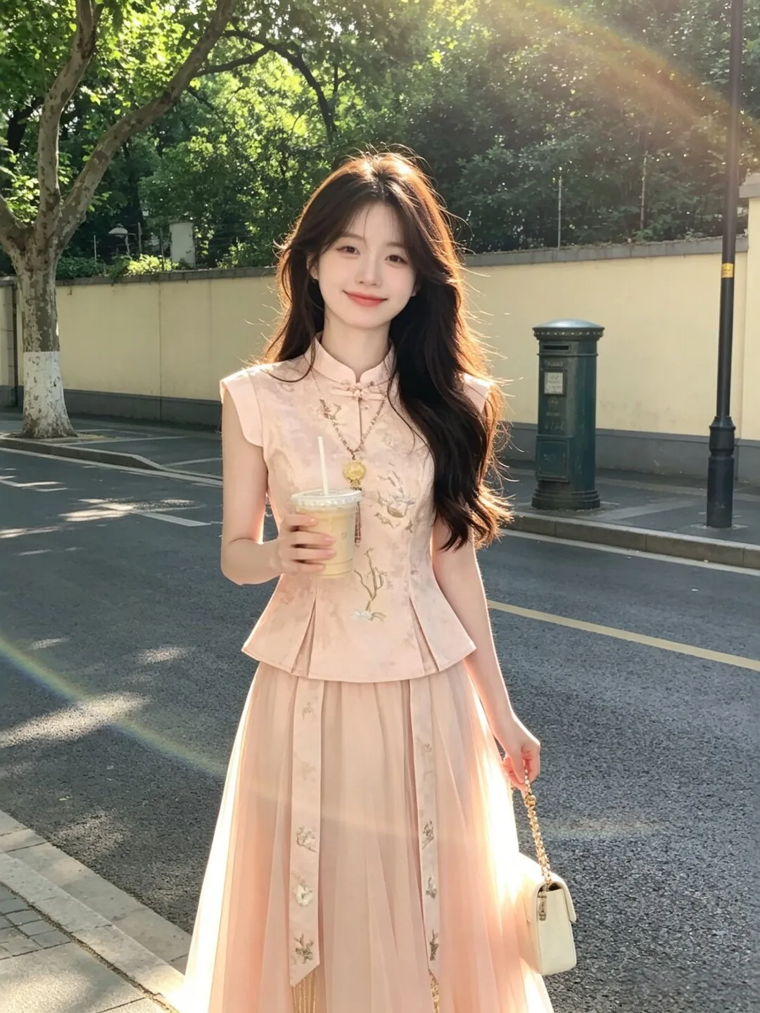 

New Chinese Style Gentle Fashion Set with Soft Wind Beautiful Top Lace Half Skirt Two Piece Set Summer 2026 Women's Clothing