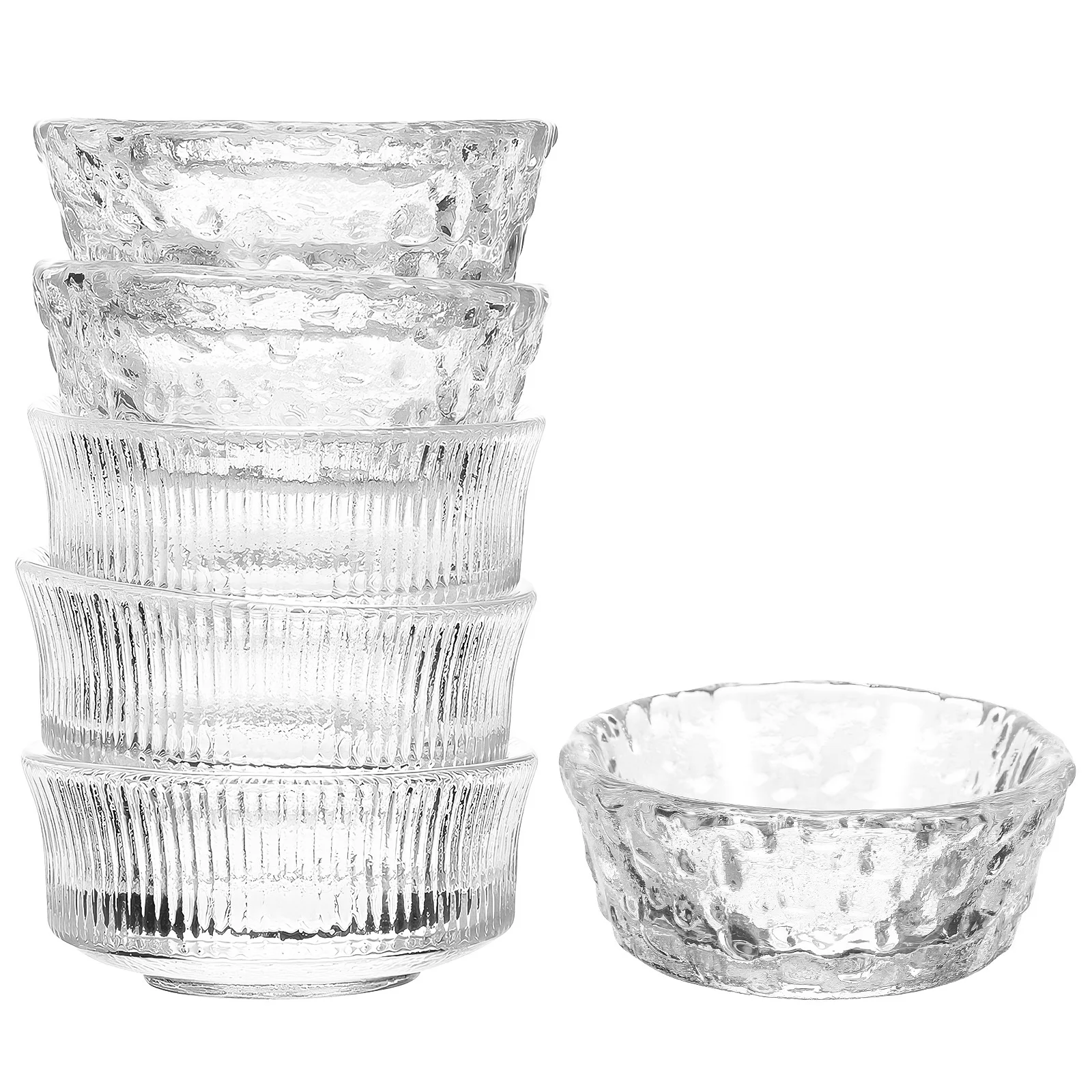 

6Pcs Snack Bowls Small Glass Dessert Dishes for Dipping Sauce Appetizer Prep Pinch Bowl Kitchen Storage Solution