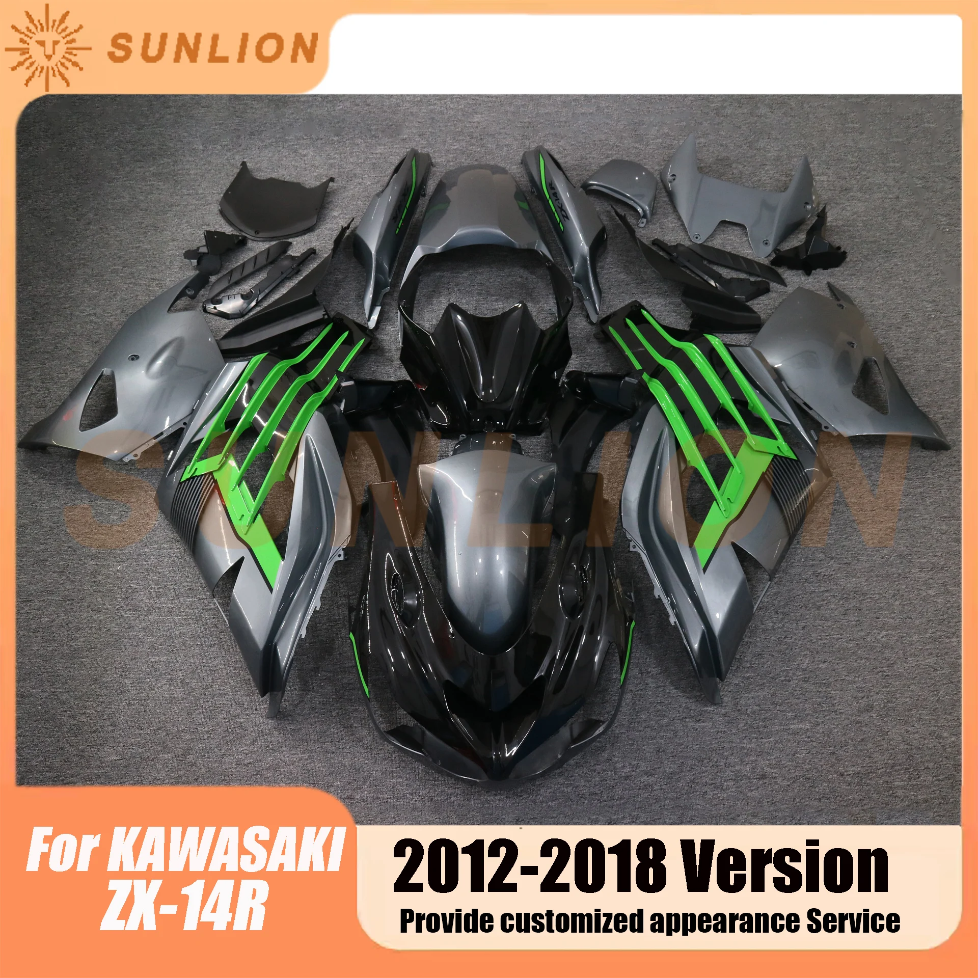 For Kawasaki ZX-14R 2012 - 2018 Fairings Full Motorcycle Kit For Kawasaki ZX14R Full Fairing Kit ABS Injection Molding Material