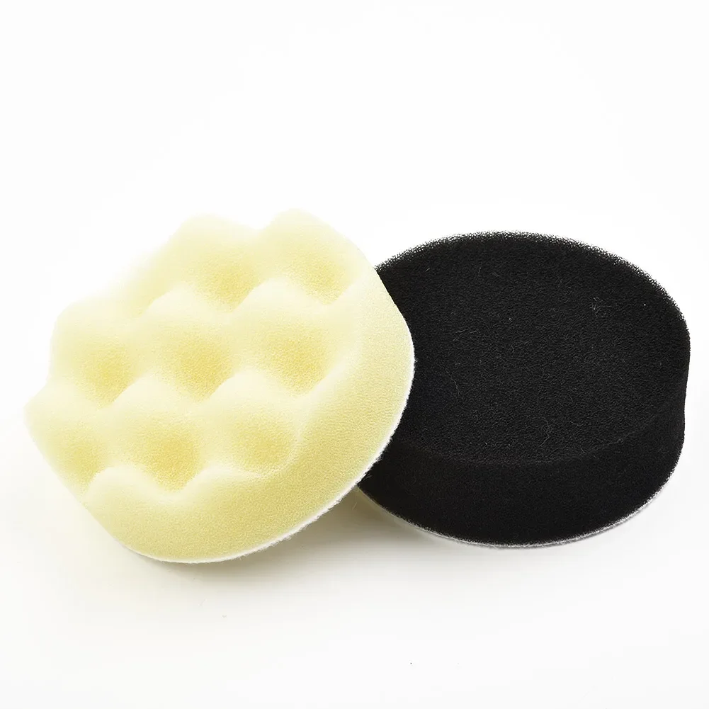 

Bonnets Polishing pads Detailing Disc 50pcs Accessories Automotive Tools Flat Foam Mitts Set Wave High Quality