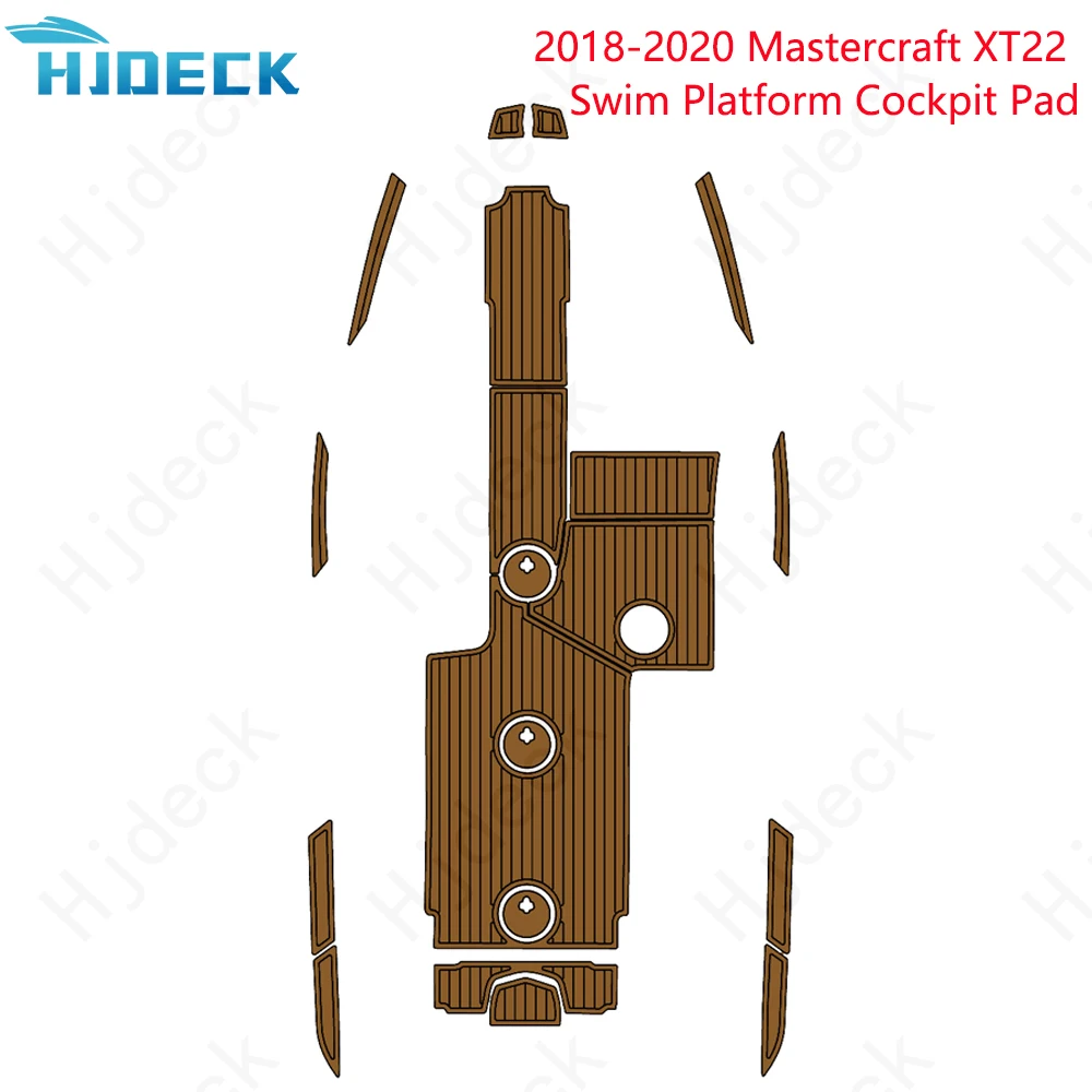 

2018-2020 Mastercraft XT22 Swim Platform Mat Boat EVA Foam Teak Deck Floor Pad Brown