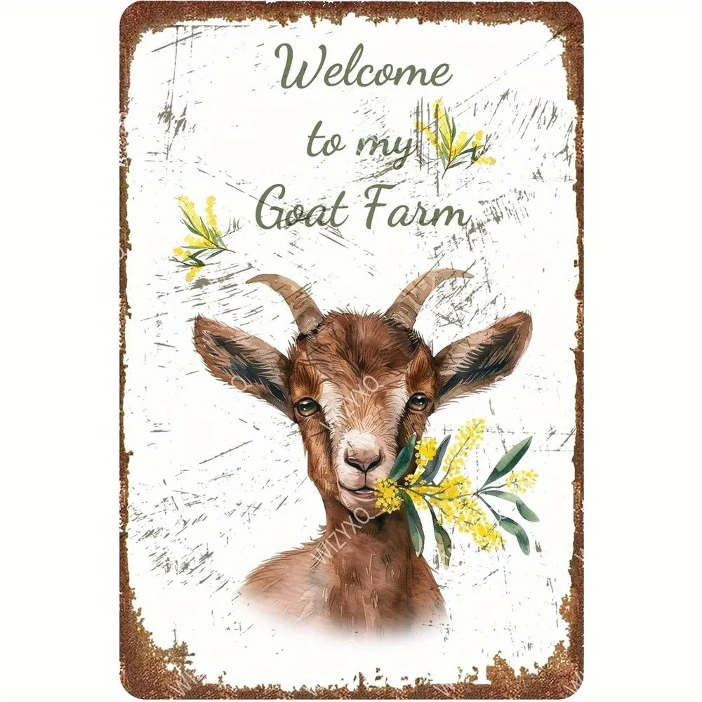 Aluminum Sign] Vintage Tin Metal Signs Home Décor 8x12 Inches Aluminum Brown Goa
