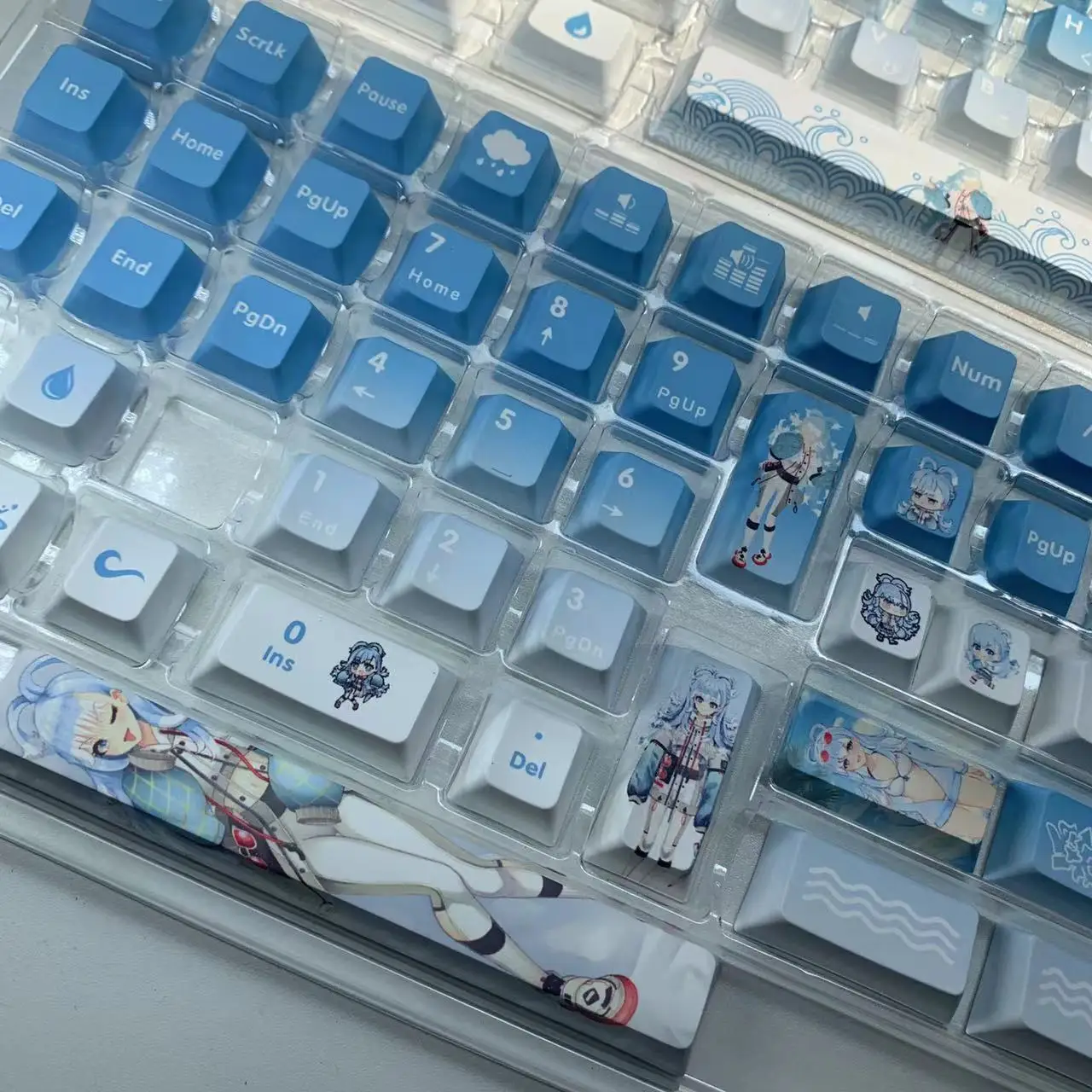 Imagem -06 - Teclas Kobo Keycaps Pbt Vtuber Hololive Chave Capa Sublimação de Tinta Cereja mx Eixo Interruptor Keycap Teclado Mecânico 132