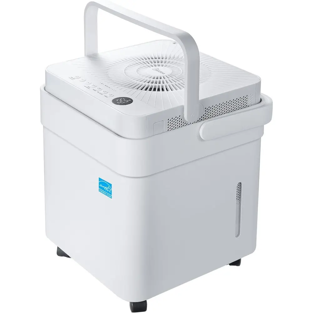 

Cube 50 Pint uiier or Basement and Rooms at Home or up to 4,500 Sq. t., Smart Control, Compatible with Alexa (White), Drain Hose