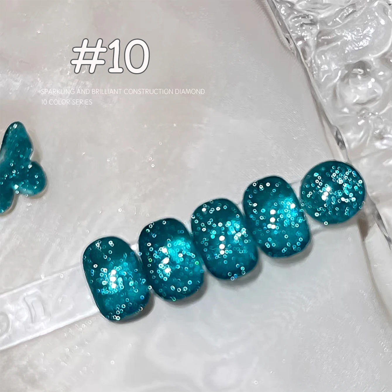 1pcs TC Sparkling Reflective Bounce Di High Density Sparkling Broken Diamond Gel Nail Polish 2025 New Sparkling Glitter Nail Art