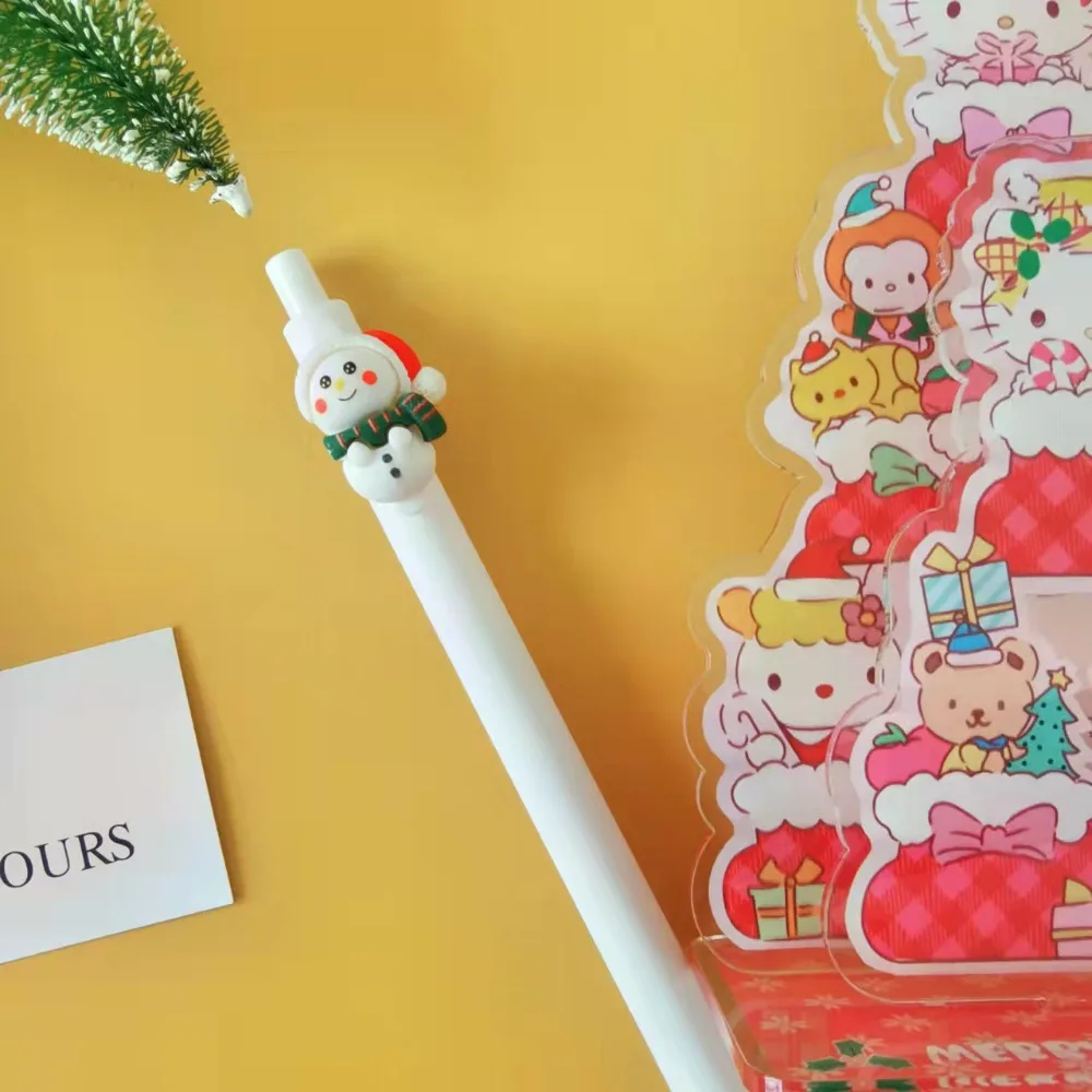 عيد الميلاد هلام القلم ، 0.5 مللي متر ، أسود ، محايد ، لطيف ، التوقيع ، kawai ، الجدة