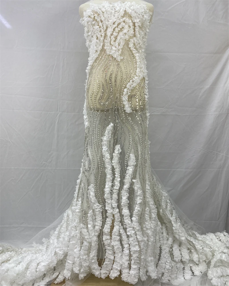 الذهب الأفريقي تول أقمشة الدانتيل الفرنسية صافي الترتر النسيج الخياطة والتطريز مع الخرز الدانتيل تول شبكة نيجيريا فستان 5 ياردة