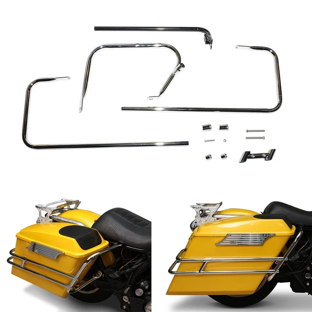 Motocyklowa szyna ochronna torby siodłowej do Harley Touring FLHT FLHR FLHTCUSE 97-08 Road King Electra przemieszczanie się po ulicy CVO Ultra Classic