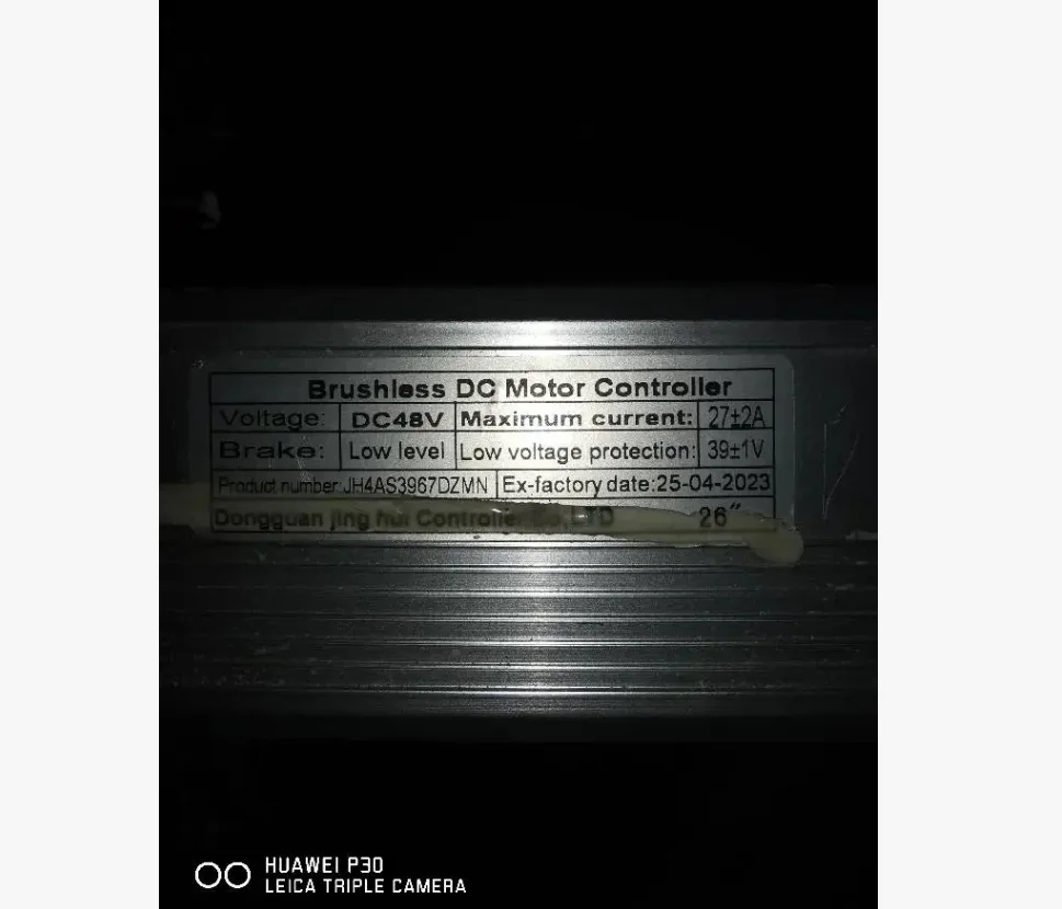 

JH4AS3967DZMN(customized） Controller 48V 27A For Brushless Motor Electric Bike EBIKE BAFANG KITS Accessories