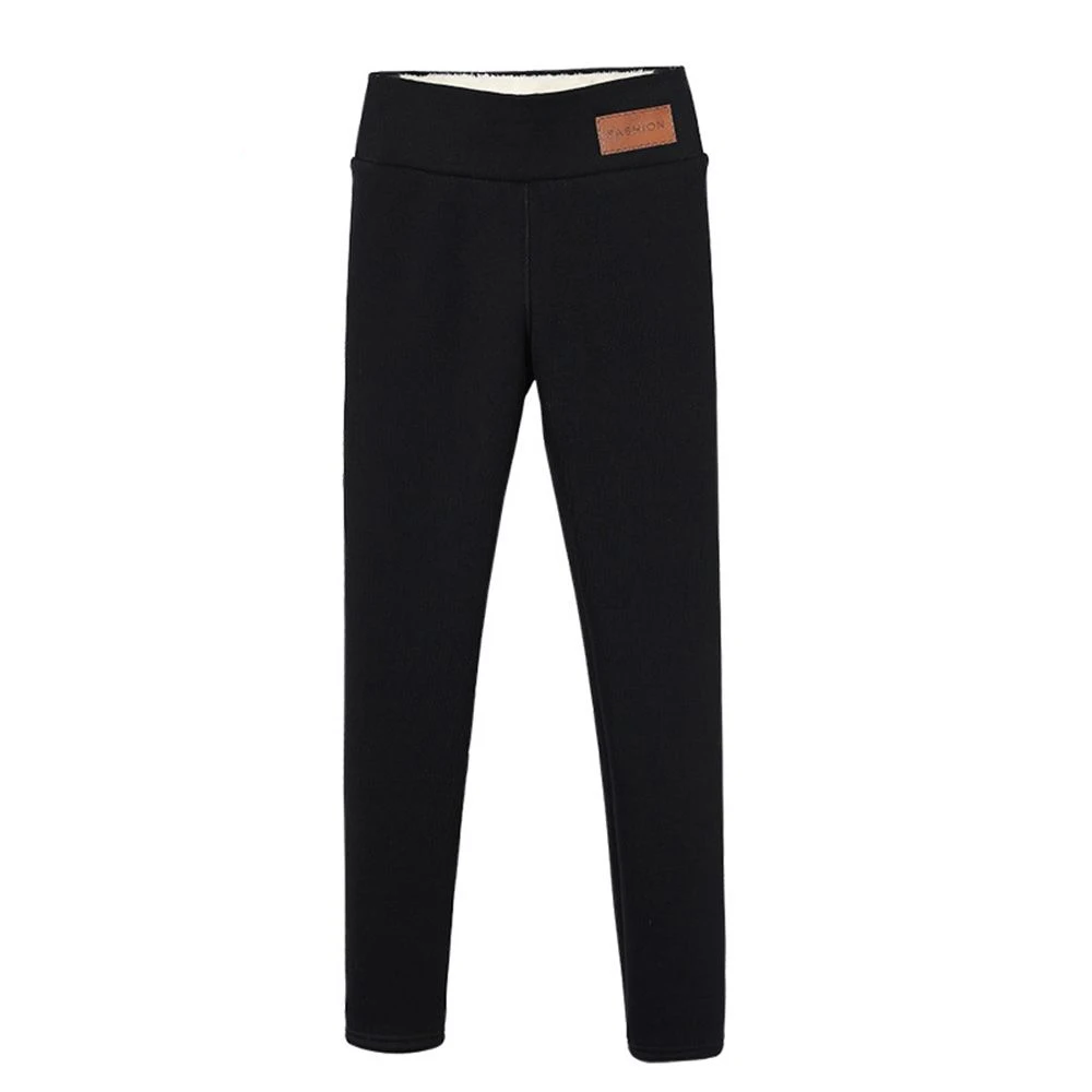 

Casual Wool Fleece Trousers Skinny Women Leggings Cashmere Lambskin Warm Pants Winter Thicken Leggings