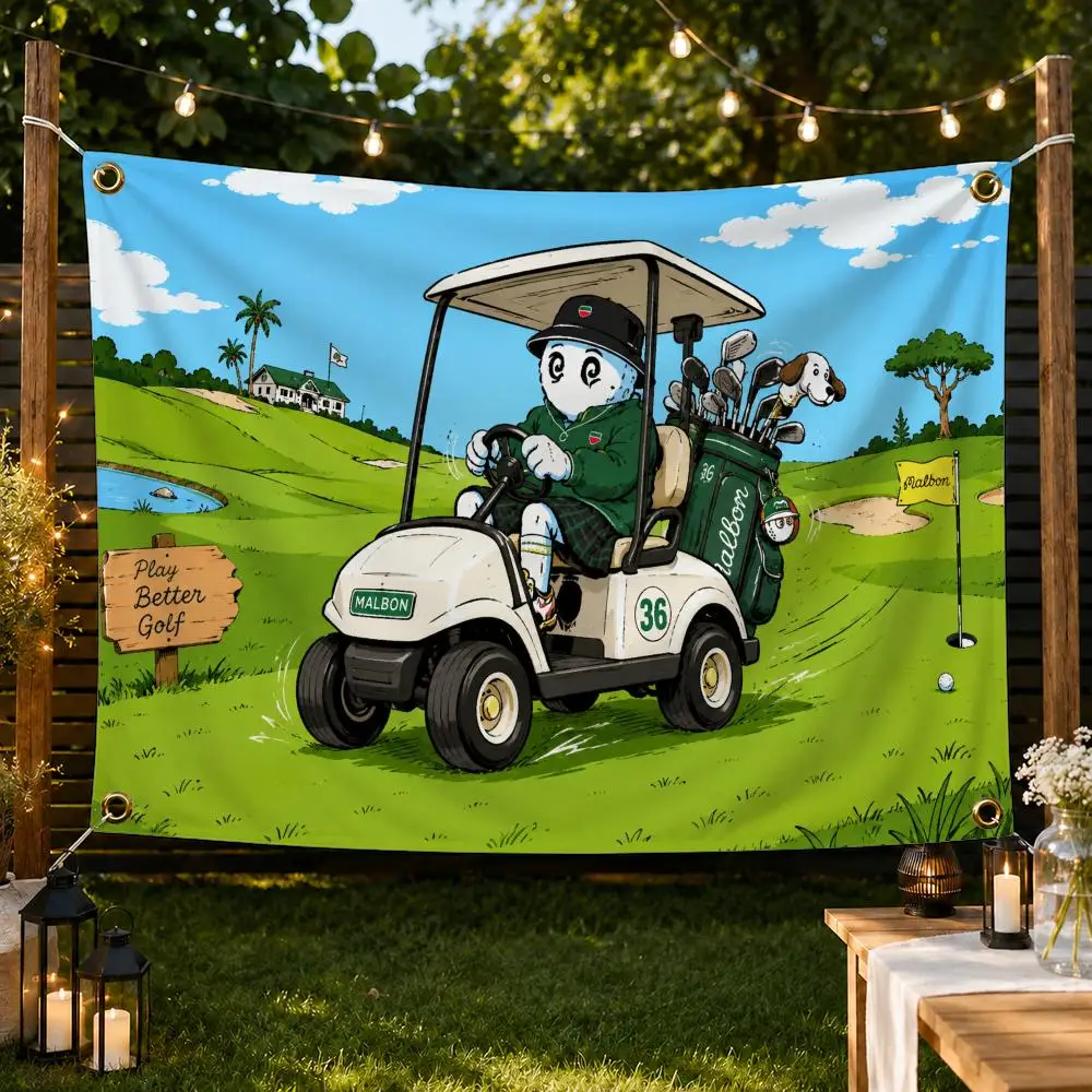 Marke Malbon Golf-Flaggen Garten-Dekorationsbanner Innen- und Außenwand-Hängeflagge Heim-Terrassen-Wandkunst-Dekoration – Detail 13