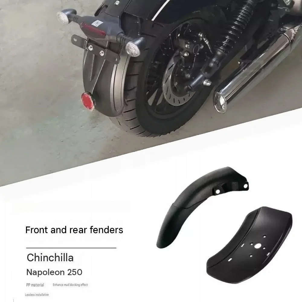 For the Chinchilla 250 CVT, 350 Ace/Neo, 500, 450 Napoleon Bob 250, rear extended mudguards and water deflector accessories.