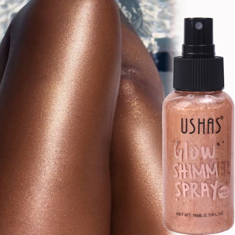 Waterproof Bronzer Highlighter Liquid Spray Illuminating Body Face Shimmer Lasting Brighten Glow Face Glow Highlighter Makeup