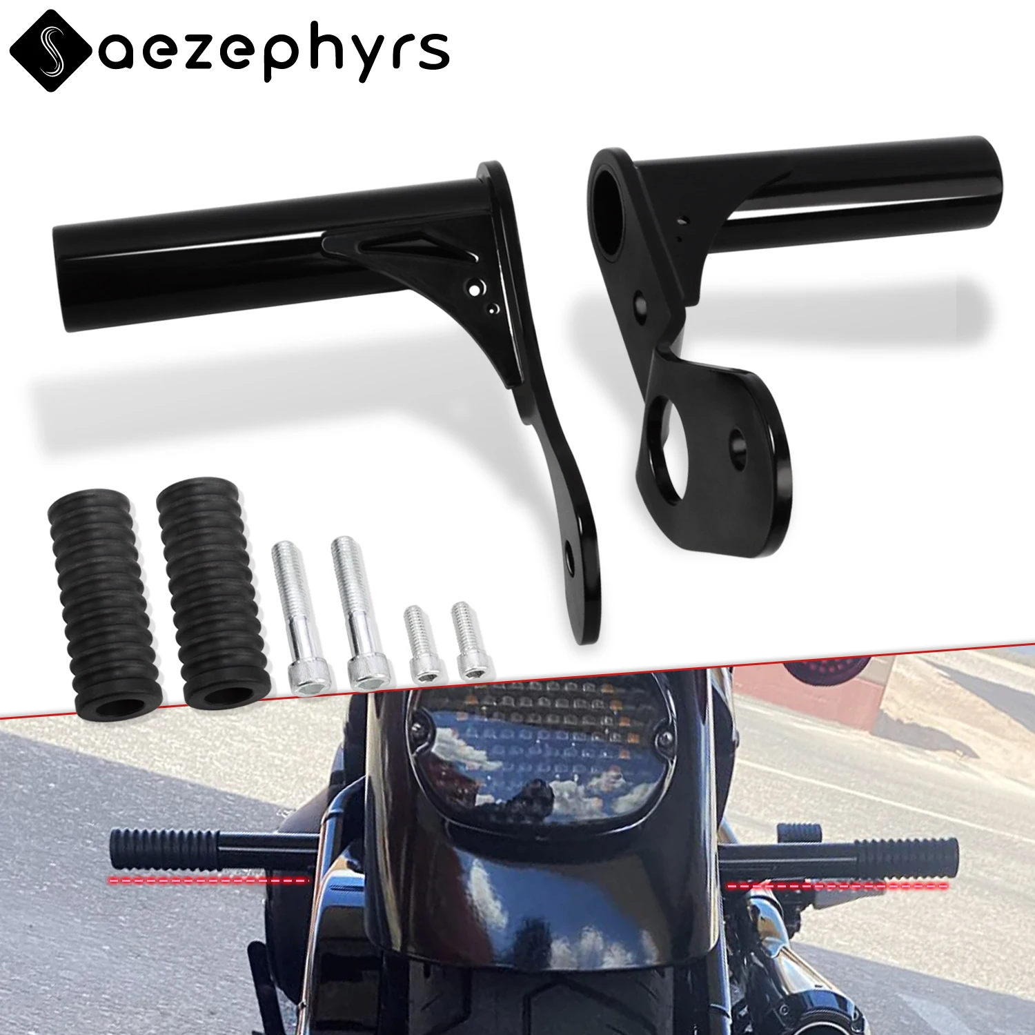 뒷좌석 조수석 페그 범퍼 오토바이 크래시 바 용 할리 소프 테일 스트리트 밥 FXBB 표준 FXST 로우 라이더 FXLRS 2018-2024