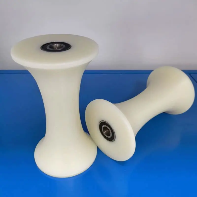U shaped groove Nylon pulley Plastic roller Sliding door track guide wheel Double bearing Lifting wheel Power cable release