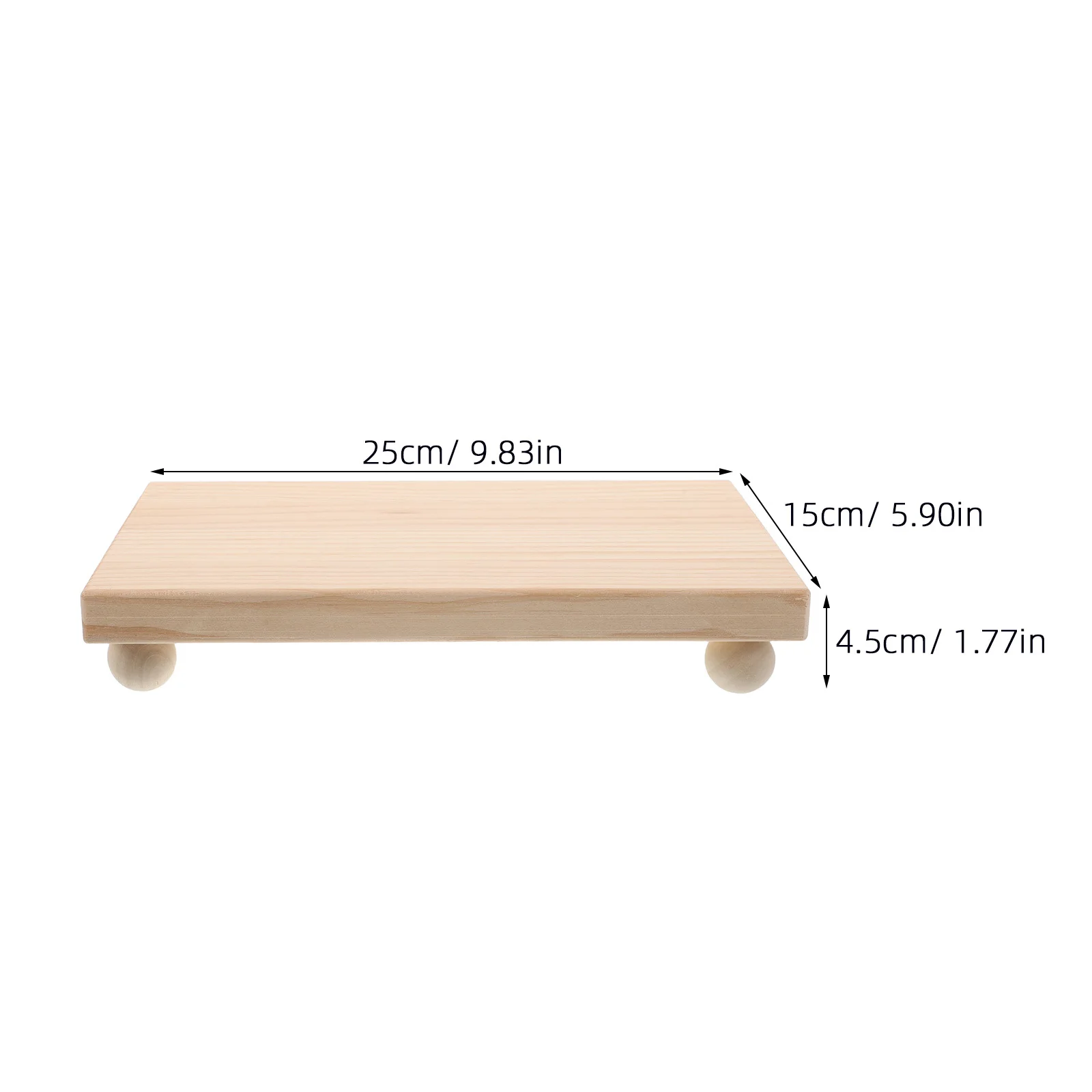 Wood Vanity Tray Rectangular Perfume Organizer Solid Wood Decorative Storage Tray for Dresser Bathroom Bedroom Makeup Organizer