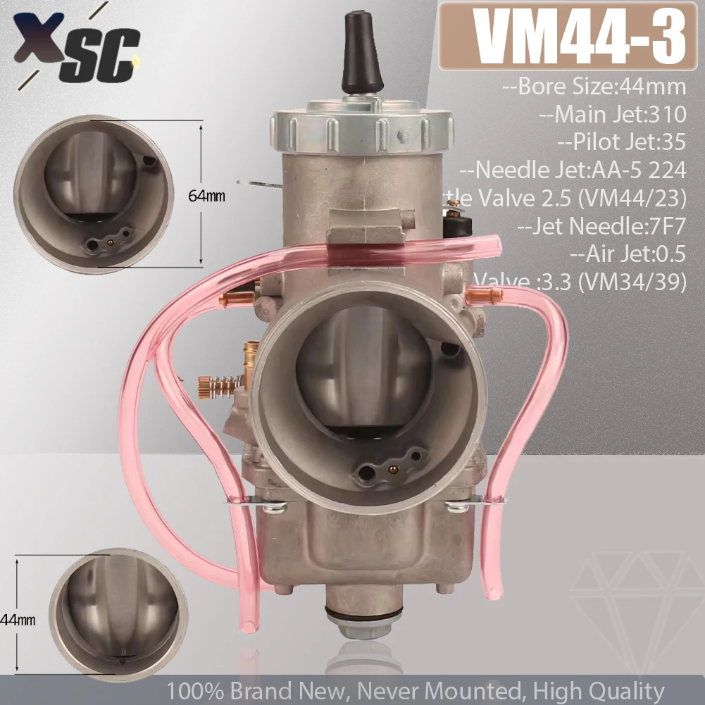 

Universal Motorcycle 44mm Carburetor For Mikuni Round Slide VM44 For KTM Honda Yamaha Husqvarna Kawasaki Suzuki Dirt Pit Bike