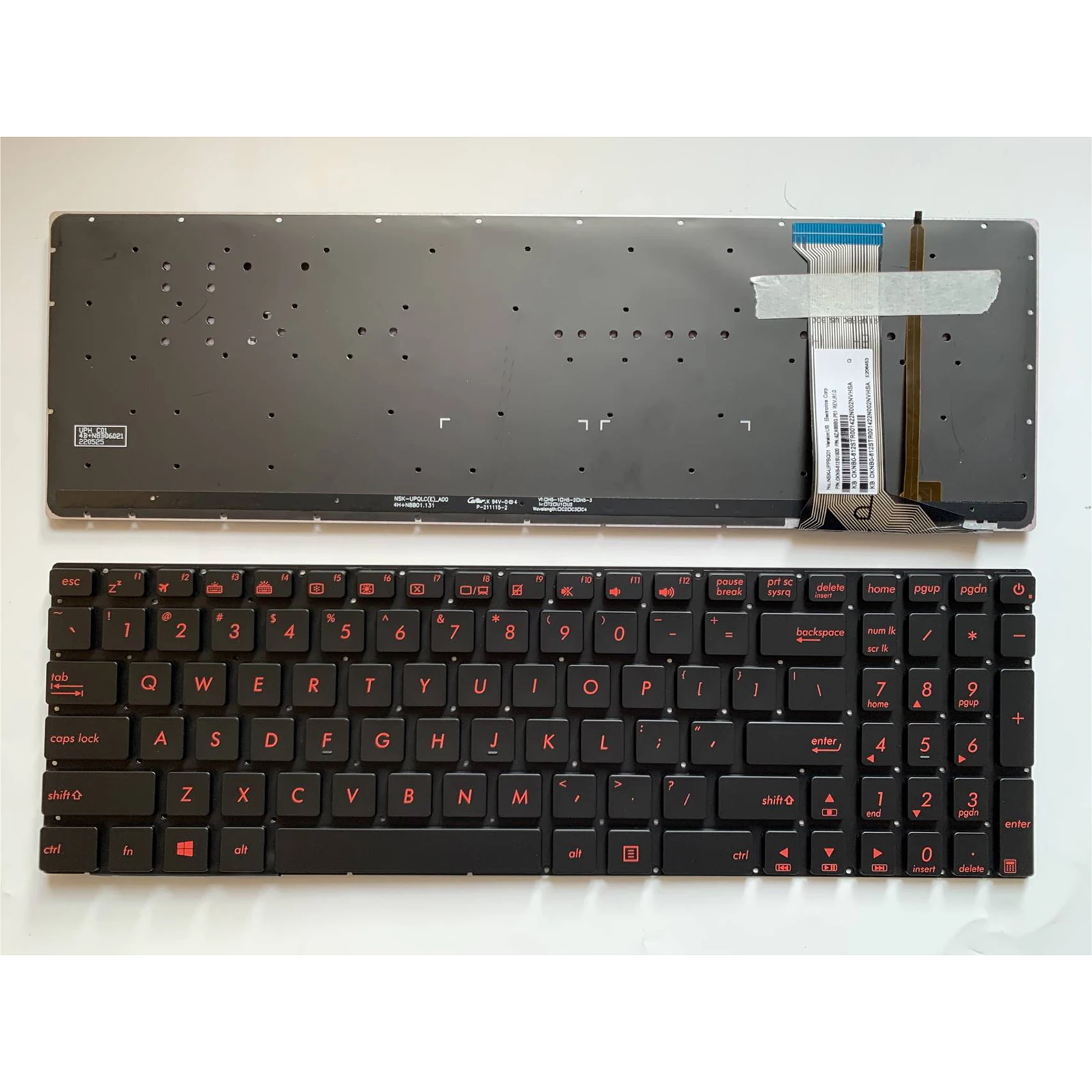 แป้นพิมพ์แล็ปท็อป US รูปแบบสำหรับ ASUS GL551 GL551JM GL551JW GL551JX GL551J GL551JK