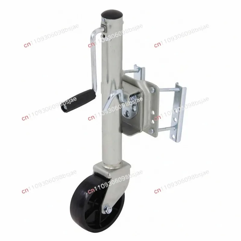 6 Inch Solid Wheel Sidewind Round Swivel Trailer Jack With Bolt On Capacity 540KG Jockey Wheel Boat RV Parts Accessories