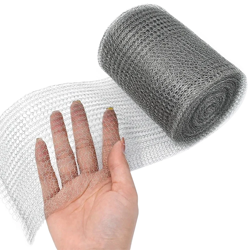3/6/9/12/15M Stainless Steel Wire Mesh Rodent Hole Filler for Mice Control Foldable Cut at Will Durable Mesh for Garden House