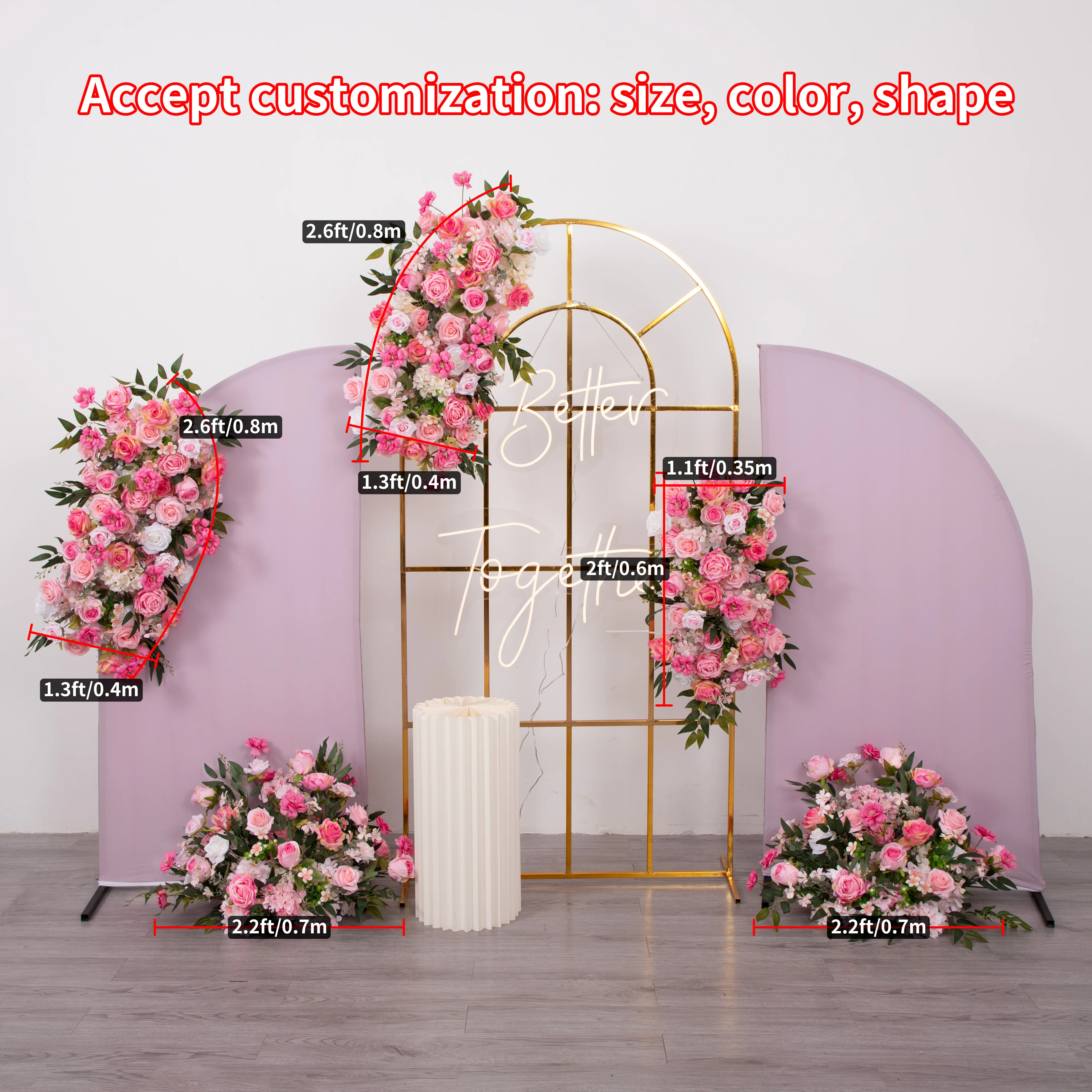 Imagem -02 - Hvayi-flores Artificiais para Decorações do Fundo do Evento Rosa Branca Rosa Arco do Casamento Arranjo Floral Adereços