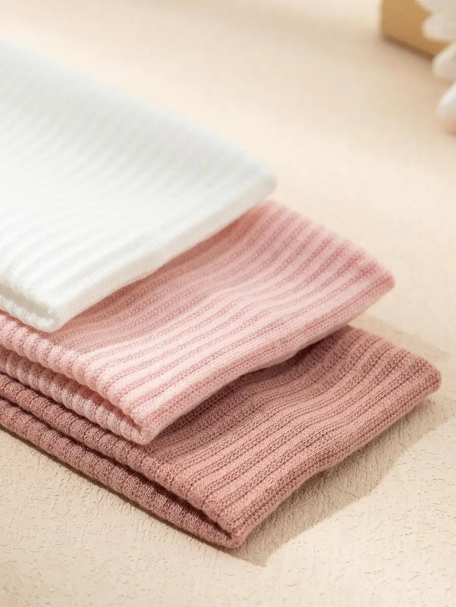 

Набор из 3 женских повязок для волос в рубчик, однотонные повседневные повязки для ежедневного использования