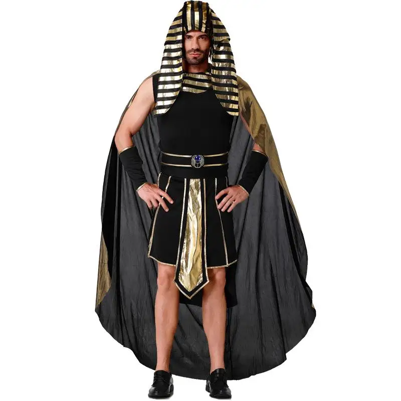 

Adult Men's Stage Costume Pharaoh King Masquerade Party Cosplay Halloween Party Outfit Traditional Chinese Ethnic Stage Costume
