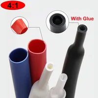 Tubo termorretráctil 1/5/10/25/50/100M 4:1 con pegamento diámetro 4 6 8 12 16 20 24 40 52 72mm envoltura de manga adhesiva funda termorretráctil