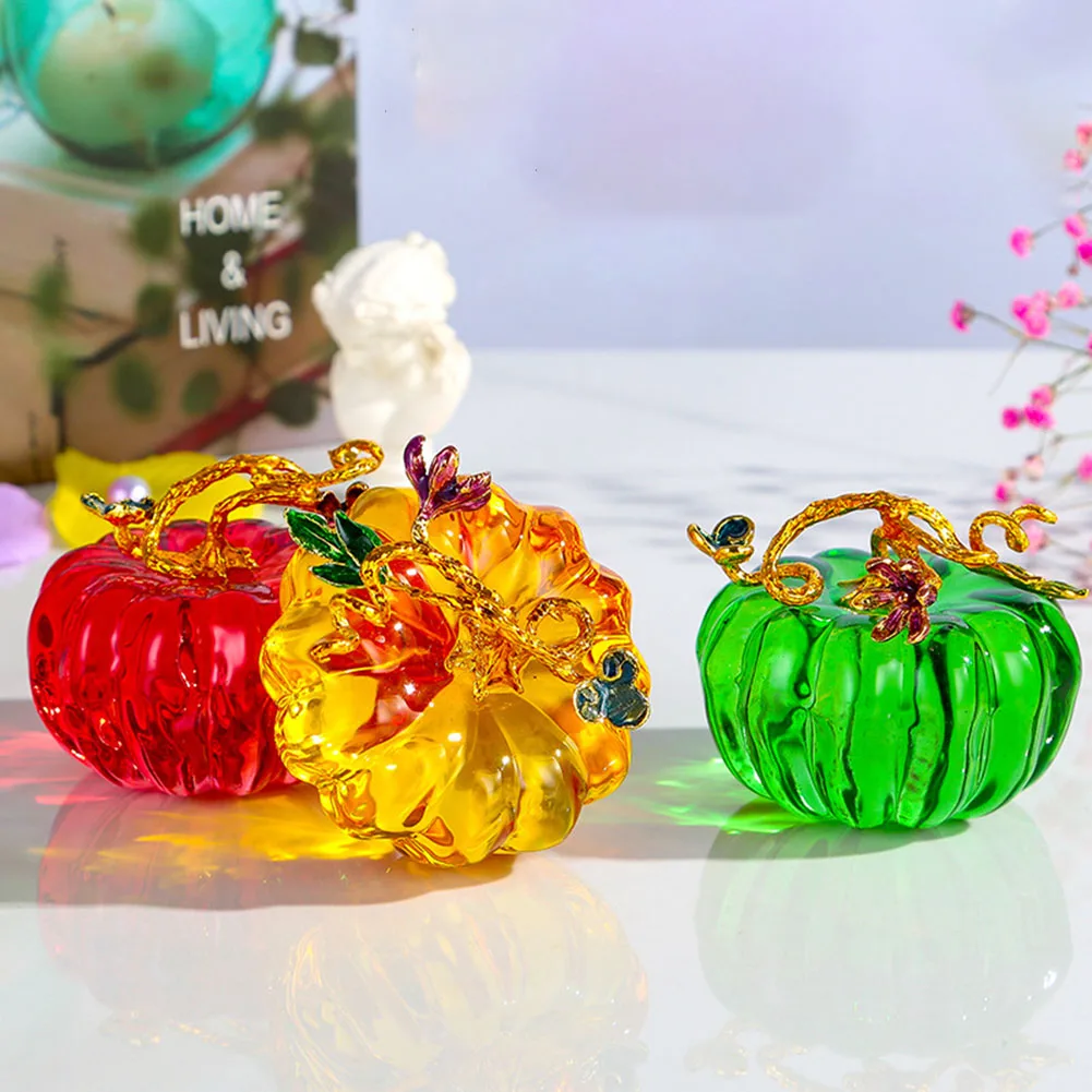 Captivating For Crystal Pumpkin Figurine for Home and Party Decoration 65mm Distinctive Souvenir for Special Occasions