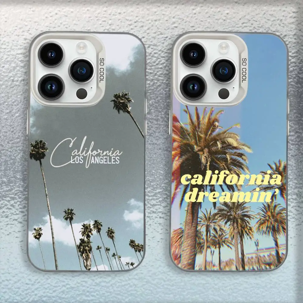 

Travel Los Angeles California Phone Case For iPhone 16,15,14,13,12,11,Mini,Pro,E,SE4,MAX White Candy Matte Shockproof Cover