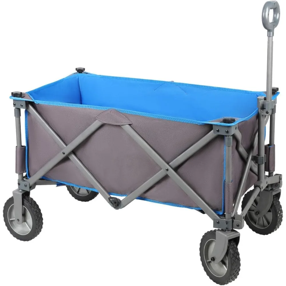 

PORTAL Collapsible Wagon Cart, Heavy Duty Foldable Wagons Carts with Wheels, Folding Utility Wagon for Camping, Shopping