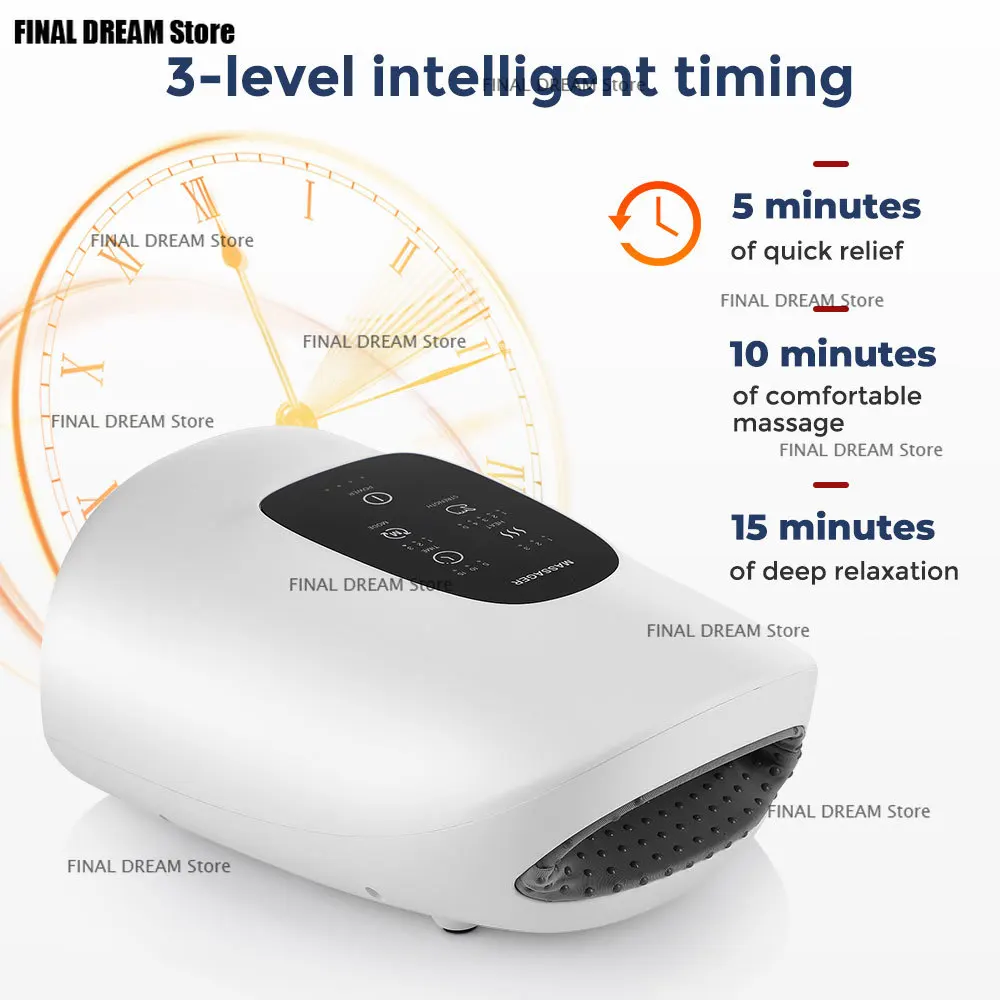 Wireless Electric Hand Massager Air Compression Hot Compress Palm Acupoint Massager Finger Arthritis Numbness Muscle Relaxation