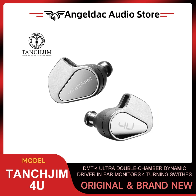 

TANCHJIM 4U Earphones DMT-4 Ultra Double-chamber Dynamic Driver In-Ear Monitors with 3.5mm Cable 4 Turning Swithes