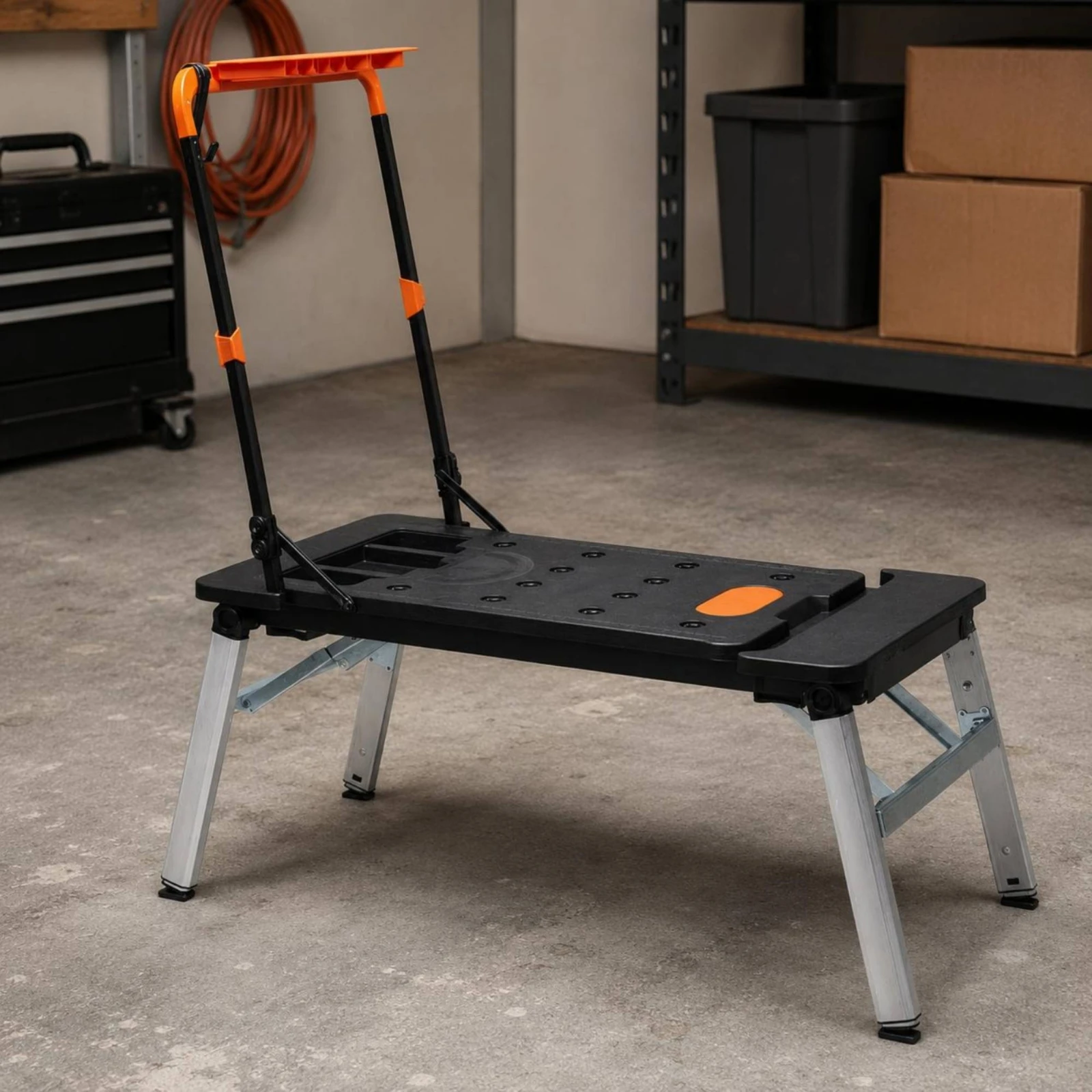 Picture 3: Multifunction Workbench Foldable Multi-Function Workbench Work Equipment Side Extension Carry Handle for Workshop
