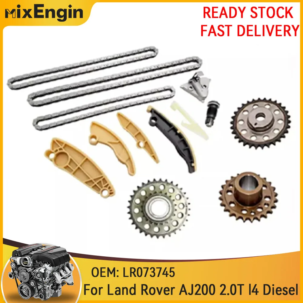 

Engine Timing Chain W/ Gears Kit Fit 2.0 T For Land Rover Range Rover Discovery Jaguar AJ200 204DT 204DTA 204DTD 2.0T l4 Diesel